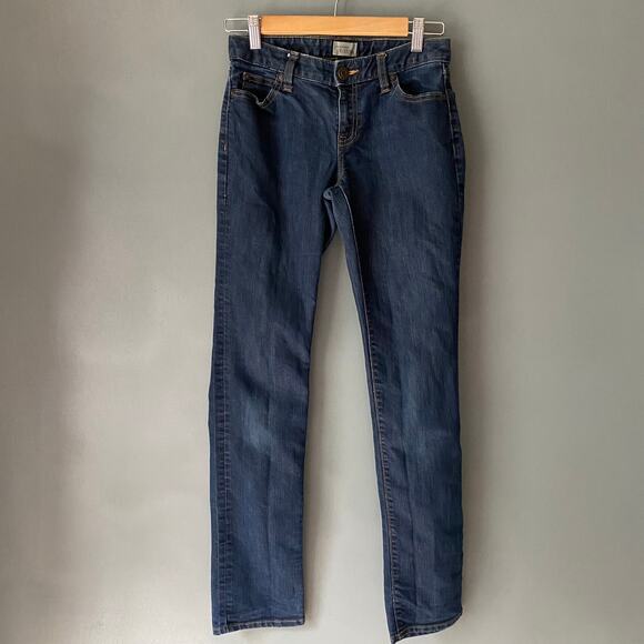 GAP Women's 1 - 25.5 Regular Dark Wash Denim Jeans Cotton Curvy Straight Leg - Picture 1 of 8